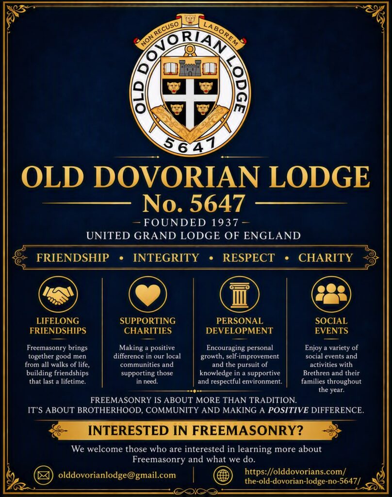 A New Chapter for Old Dovorian Lodge No. 5647